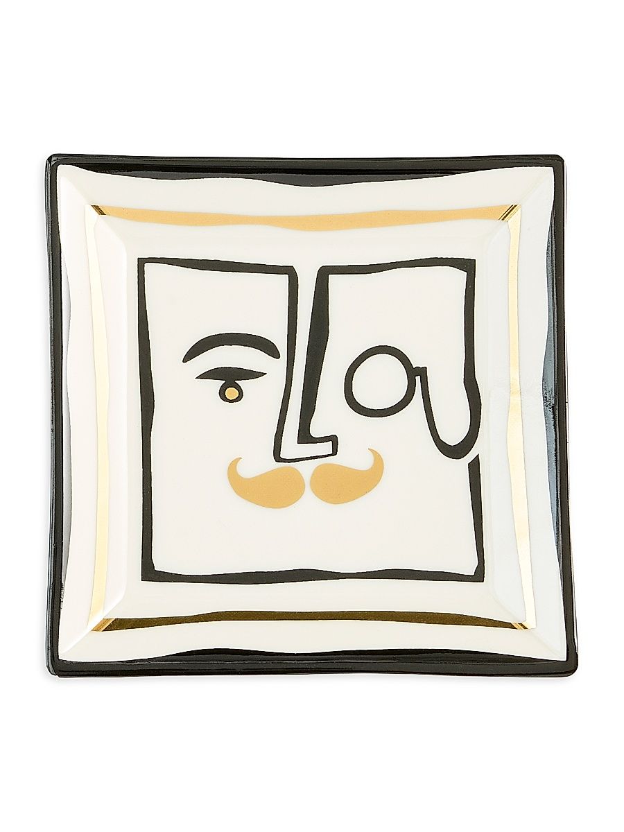 Marseilles Square Tray - White Black