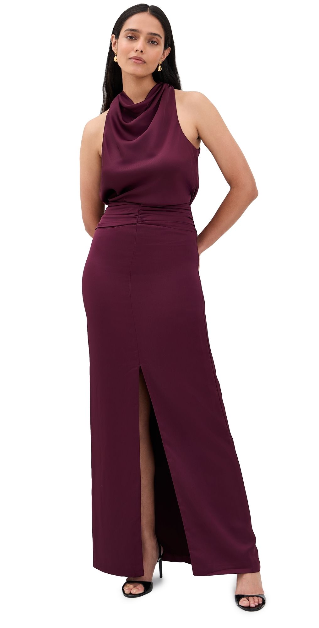 Ramy Brook Charmayne Gown Cranberry 12