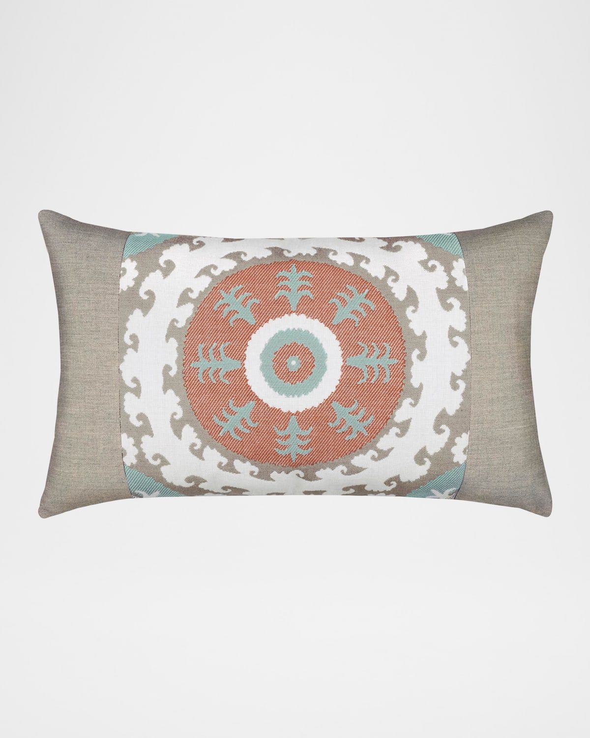 Suzani Indoor/Outdoor Lumbar Pillow, 12" x 20"