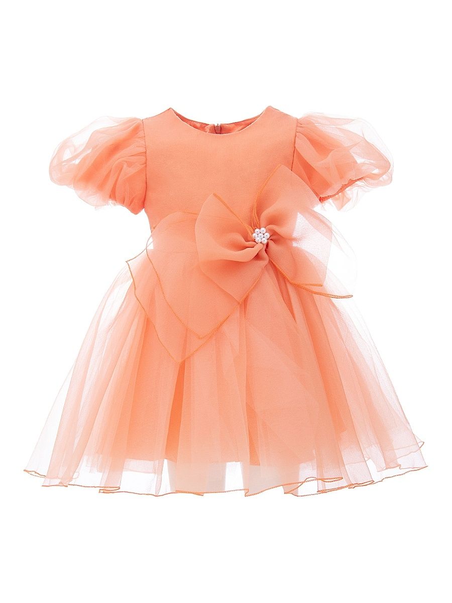 Little Girl's & Girl's Organza Dress - Peach - Size 11
