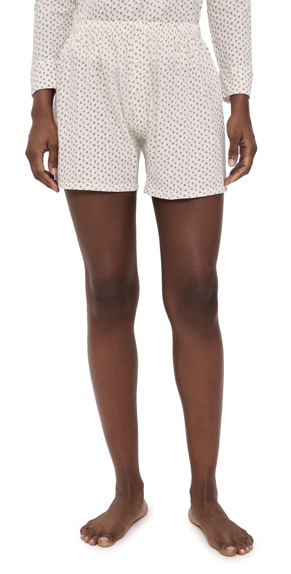 THE GREAT. The Jersey Boxer Shorts Calico Rose 2