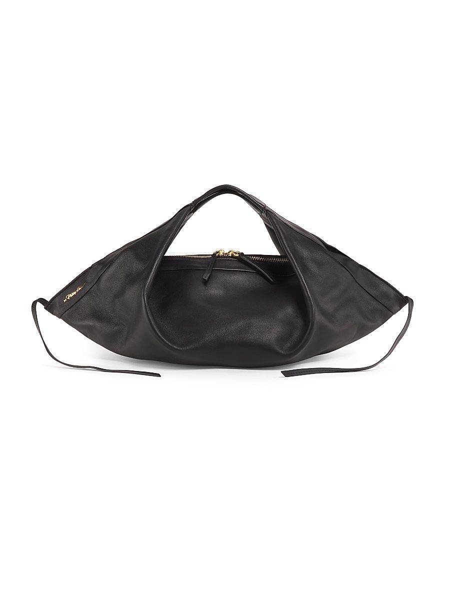 Women's Luna Leather Hobo Bag - Black