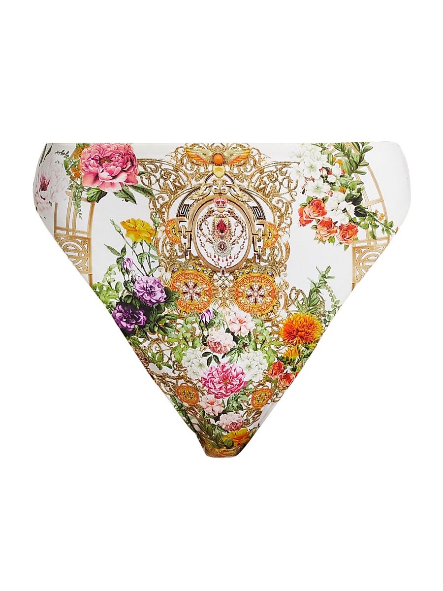 Women's High-Rise Cheeky Bikini Bottoms - Egyptian Rose - Size Small