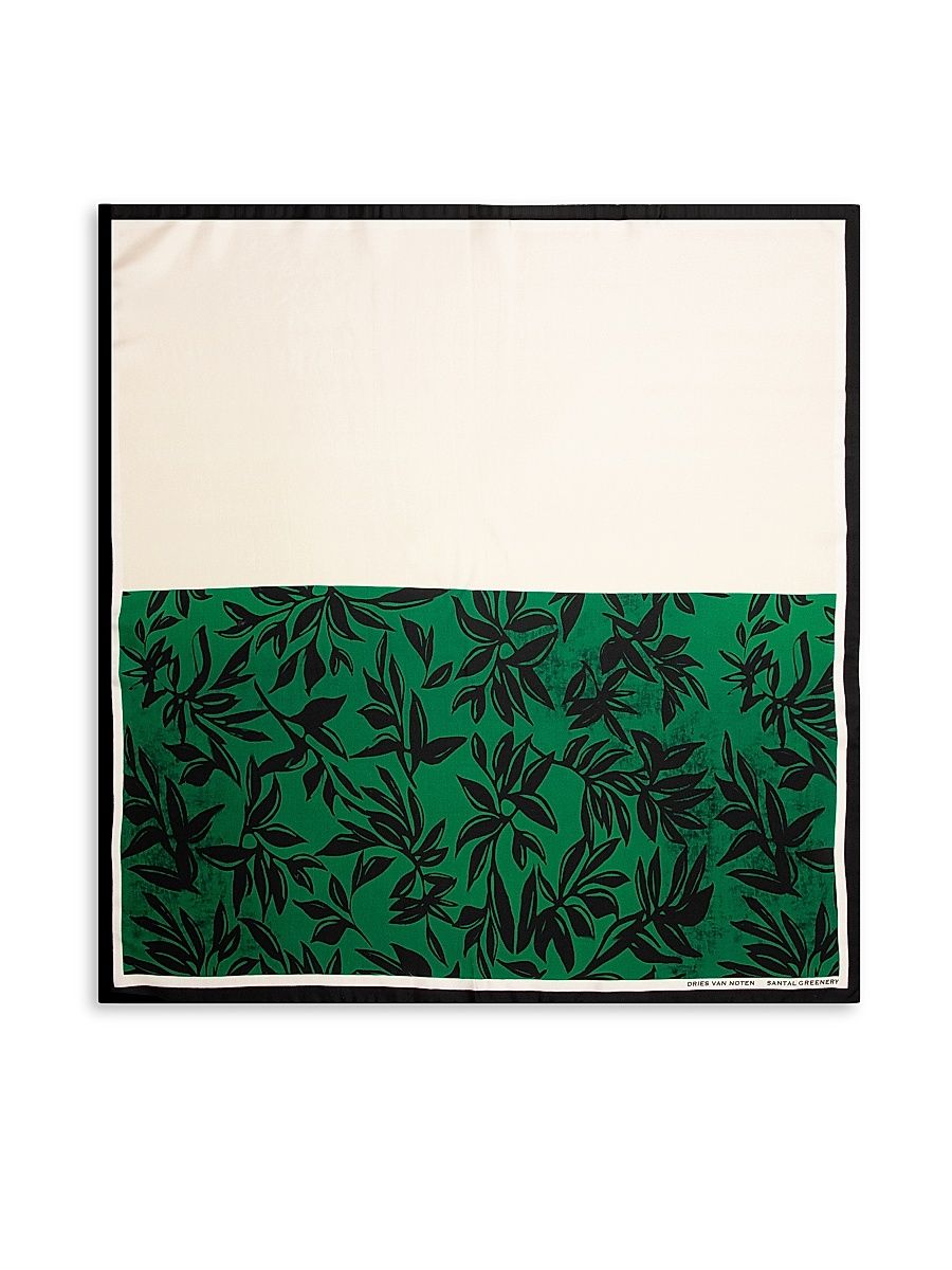 Women's Santal Greenery Silk Foulard Scarf - Santal Greenery