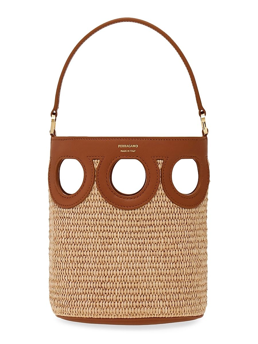 Women's Mini Raffia Bucket Bag - Naturale Resort