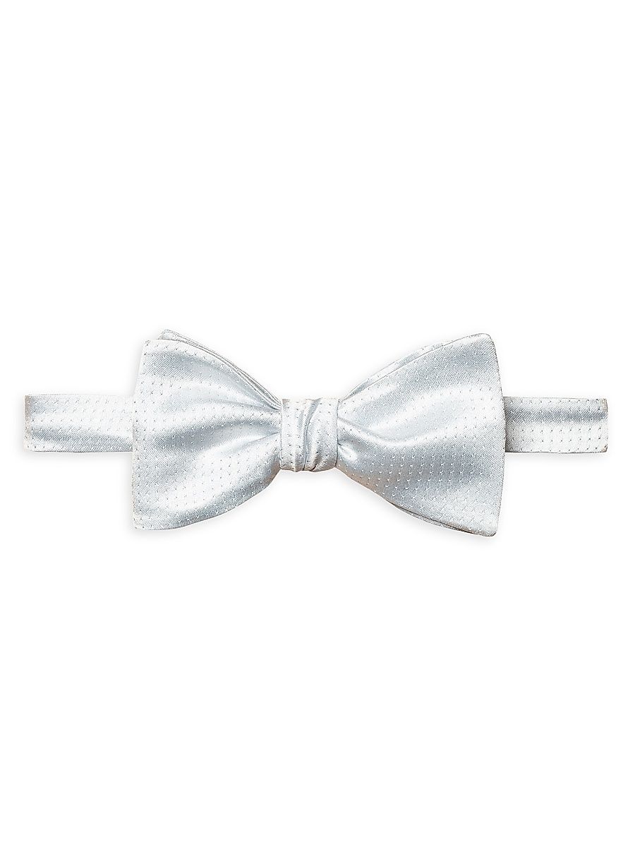 Men's Pin-Dot Silk Jacquard Pre-Tied Bow Tie - Blue