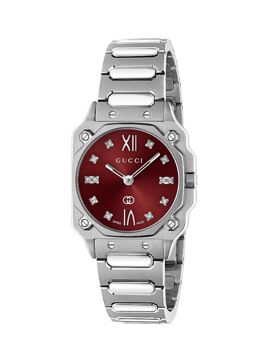 Women's G-Flat Stainless Steel & 0.06 TCW Diamond Bracelet Watch/24MM - Steel