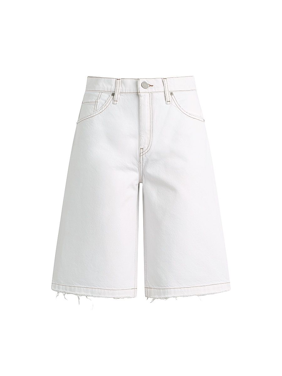 Women's Skylar Dropped Longline Shorts - White - Size 31