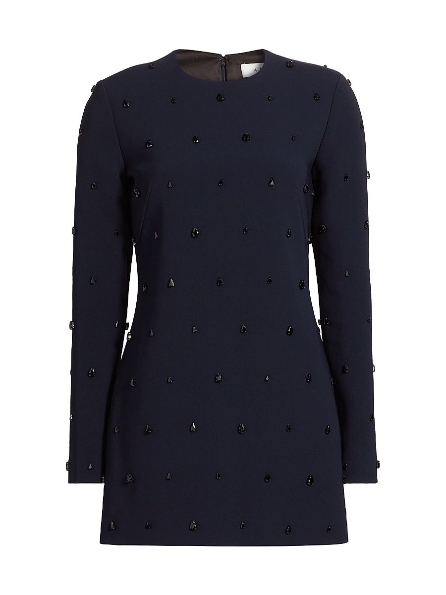 Women's Kenna Beaded Minidress - Evening Blue Jet - Size 8