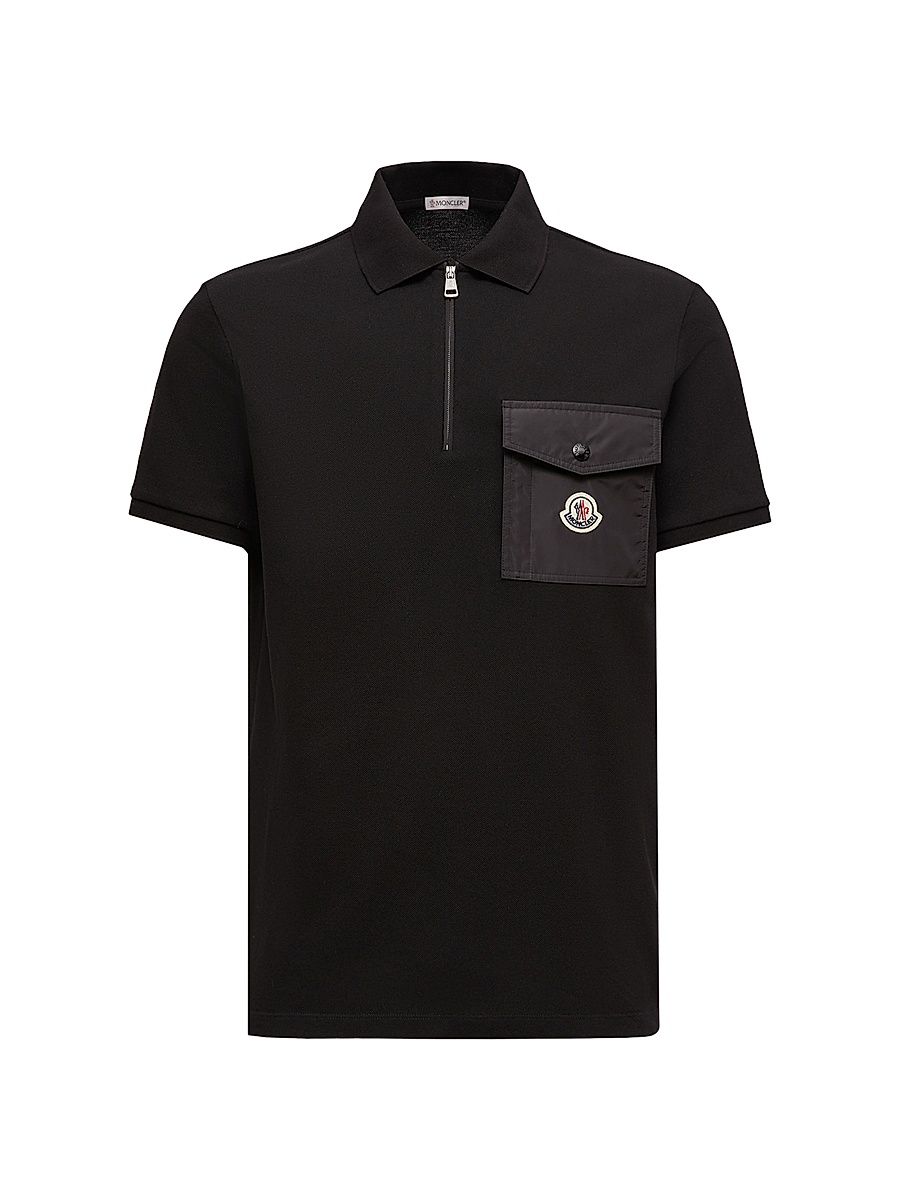 Men's Polo Shirt in Cotton Piquet - Black - Size XXXL
