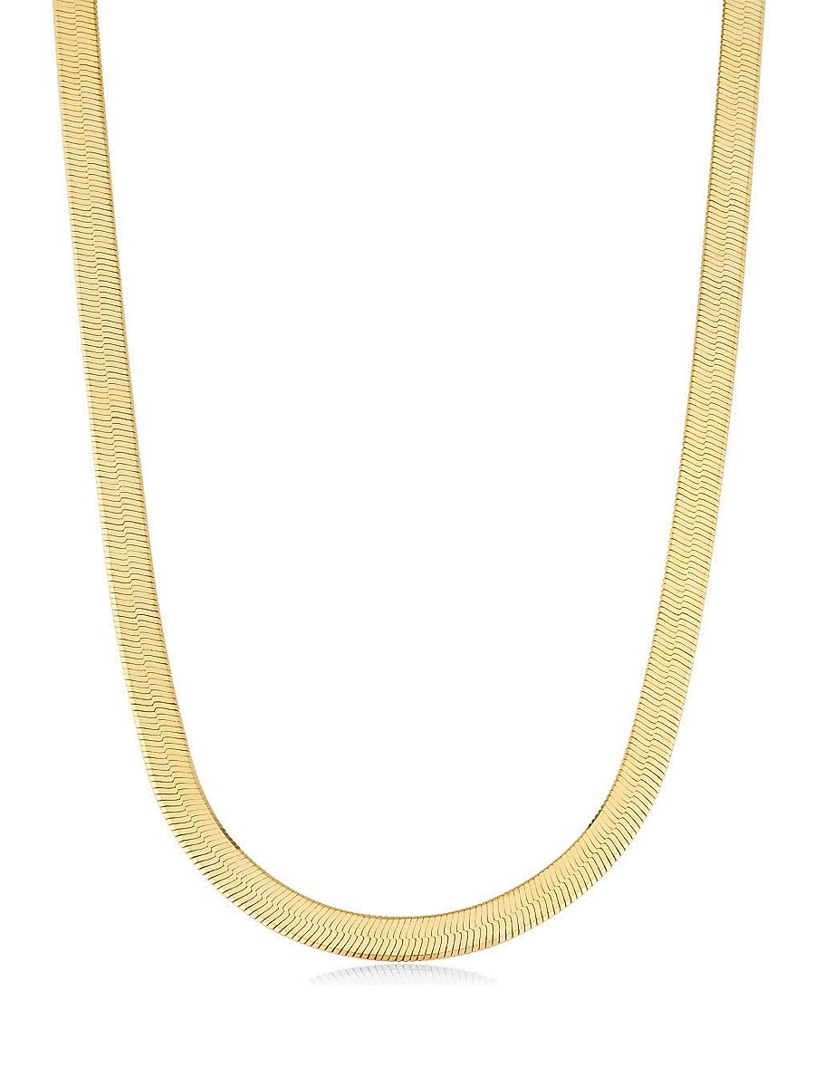 Women's 14K Yellow Gold Park Avenue Statement Herringbone Necklace - Gold - Size 18