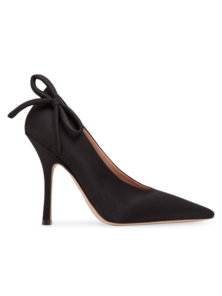 Valentino Women's Nite-Out Satin 110MM Pumps - Black - Size 9.5