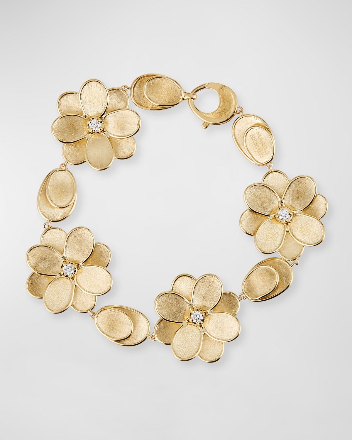 Petali 18K Yellow Gold Diamond Flower Bracelet