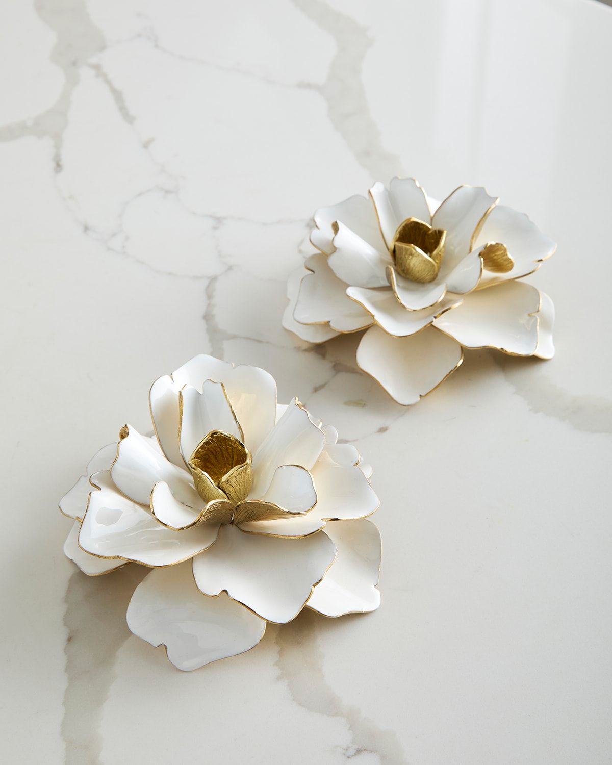 Gardenia Candleholders, Set of 2