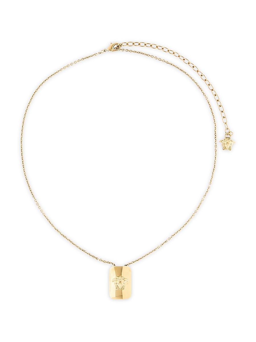 Men's Goldtone Or Silvertone Medusa Pendant Necklace - Versace Gold