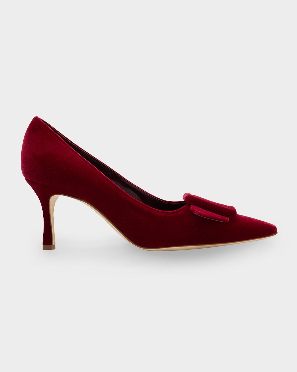 Maysale Velvet Buckle Pumps