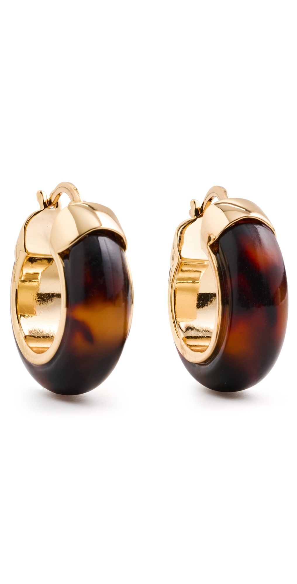 SHASHI Eugenie Tortoise Hoops Tortoise One Size
