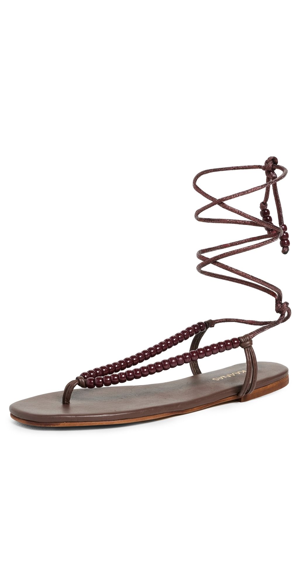 KAANAS Alessa Sandals Dark Cocoa 10