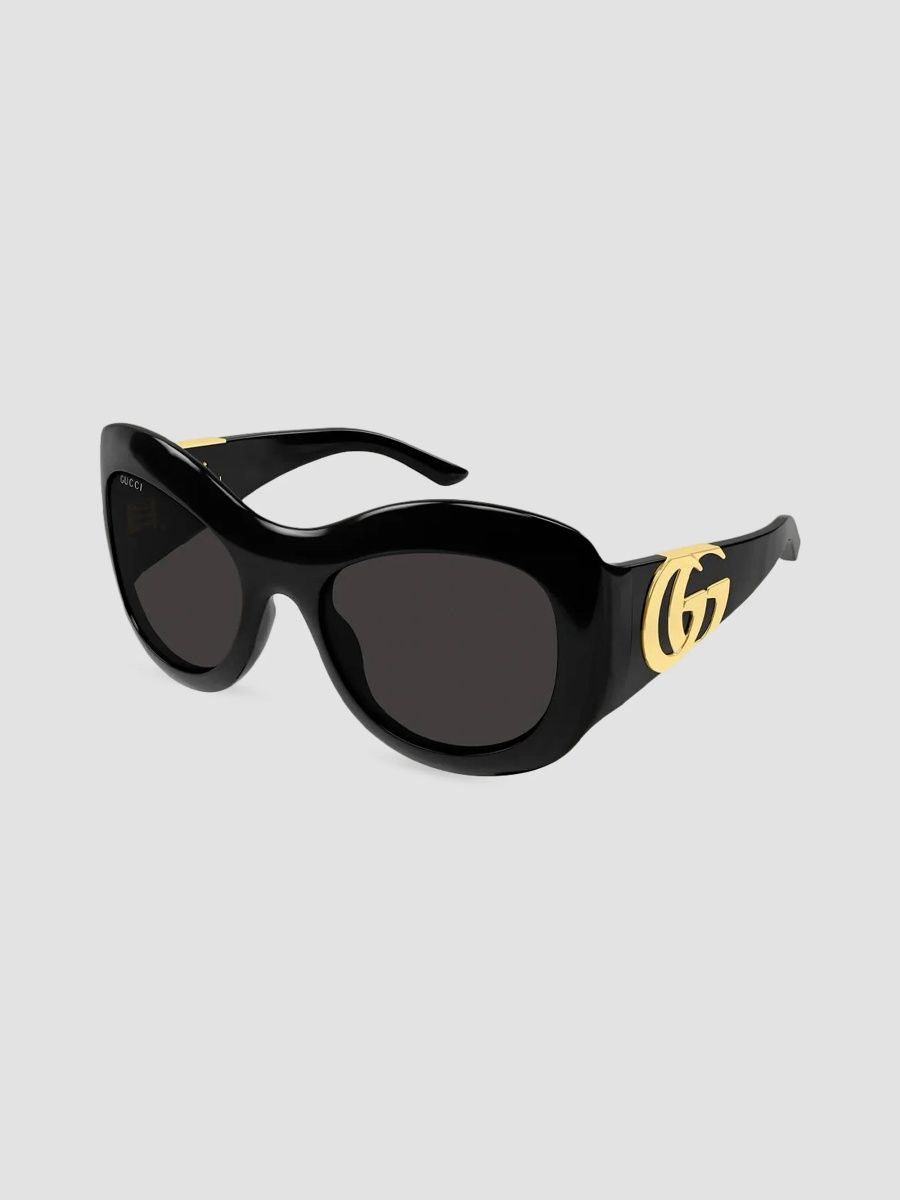 Gucci Women's Double G 58MM Butterfly Sunglasses - Black