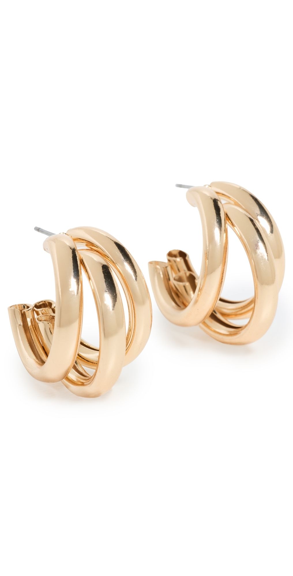 Brinker + Eliza Mini Triple Threat Hoops Gold One Size