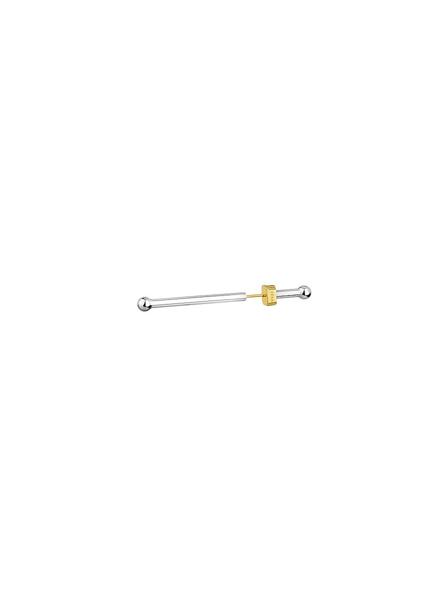 Women's Maga Circe 18K White & Yellow Gold Long Piercing Single Earring - White Gold Yellow Gold