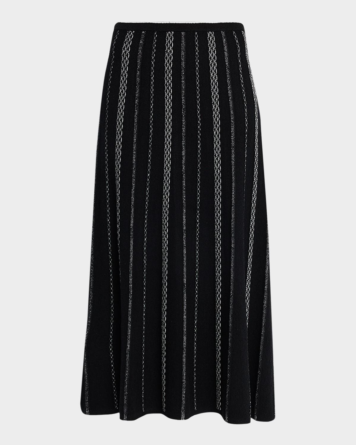 Morena Textured Knit Midi Skirt