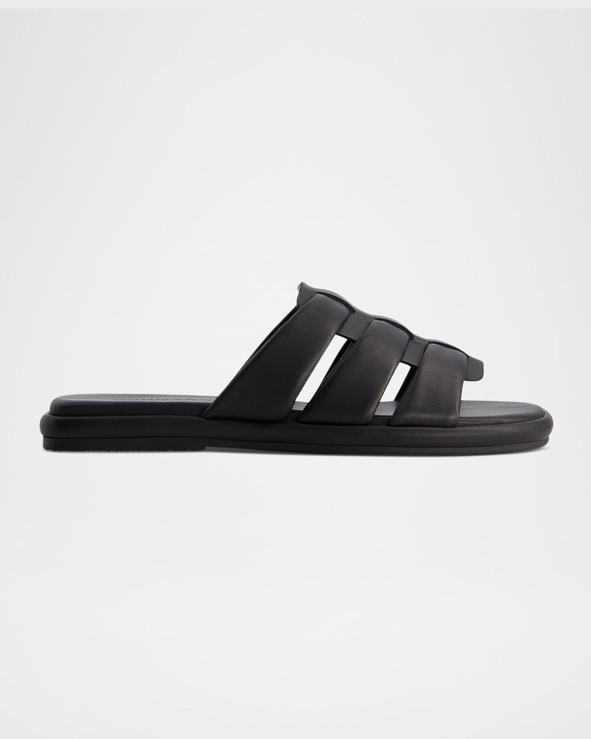 Tamer Caged Leather Slide Sandals
