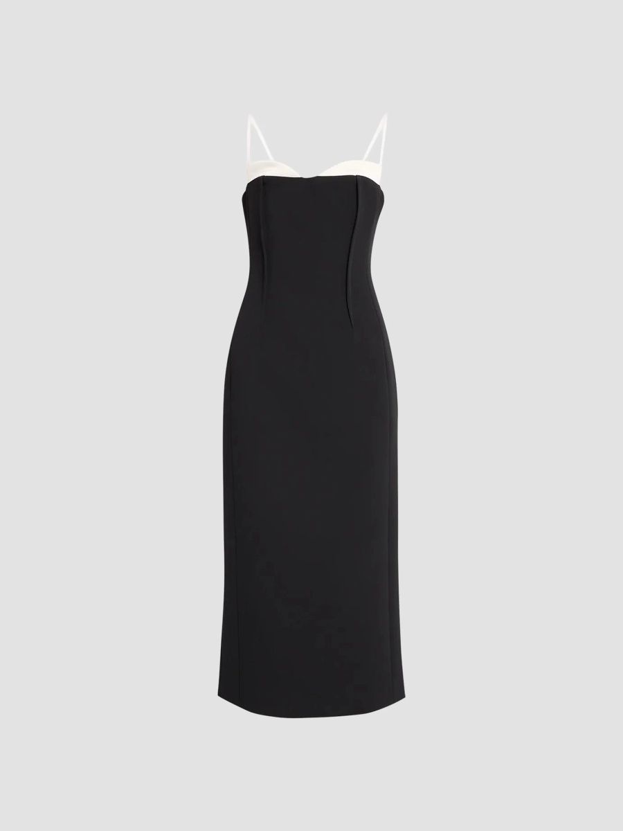 SIMKHAI Women's Kristen Sheath Midi Dress - Black Multi - Size 14