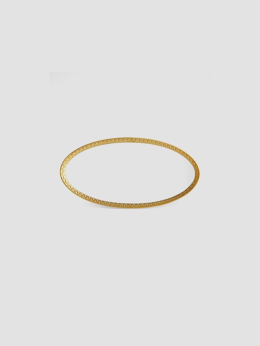 L'Objet Neptune Porcelain & 24K-Gold Oval Platter - White Gold