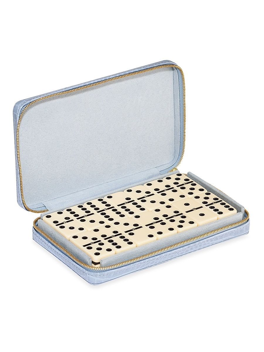 Enzo Travel Domino Set - Hydrangea Blue