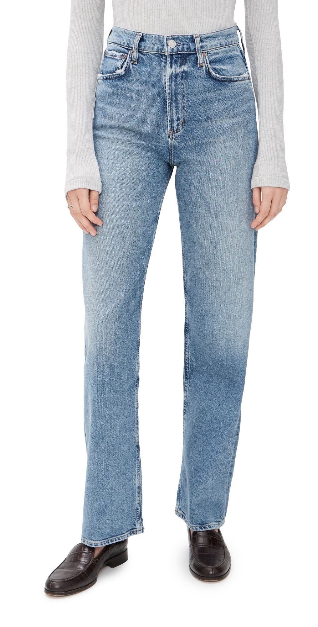 AGOLDE High Rise Wide Leg Ren Jeans Measure 26