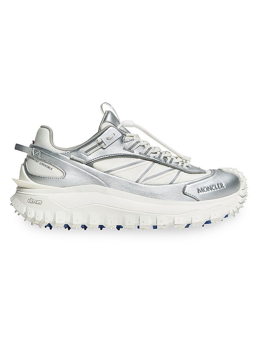 Men's Trailgrip GTX Sneakers in Leather - Silver White - Size 11