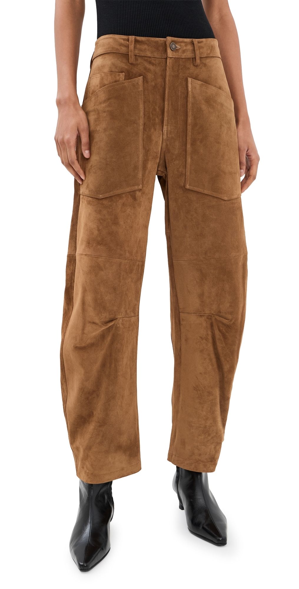 Nili Lotan Shon Calfskin Suede Pants Martora 2