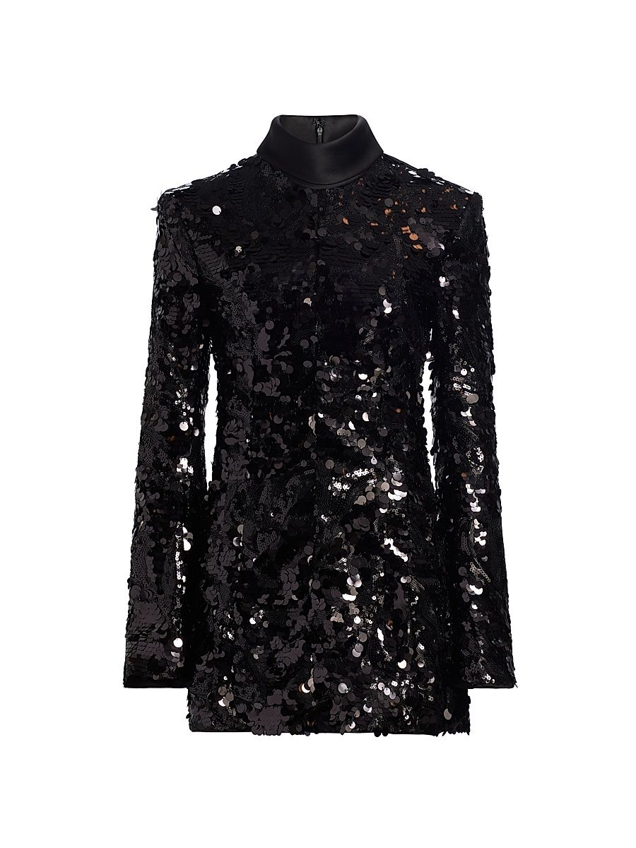 Women's Toni Sequined Minidress - Black - Size 8