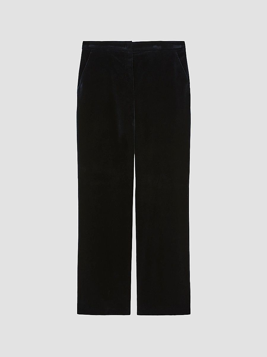 Women's Velvet Trousers - Midnight Blue - Size 20