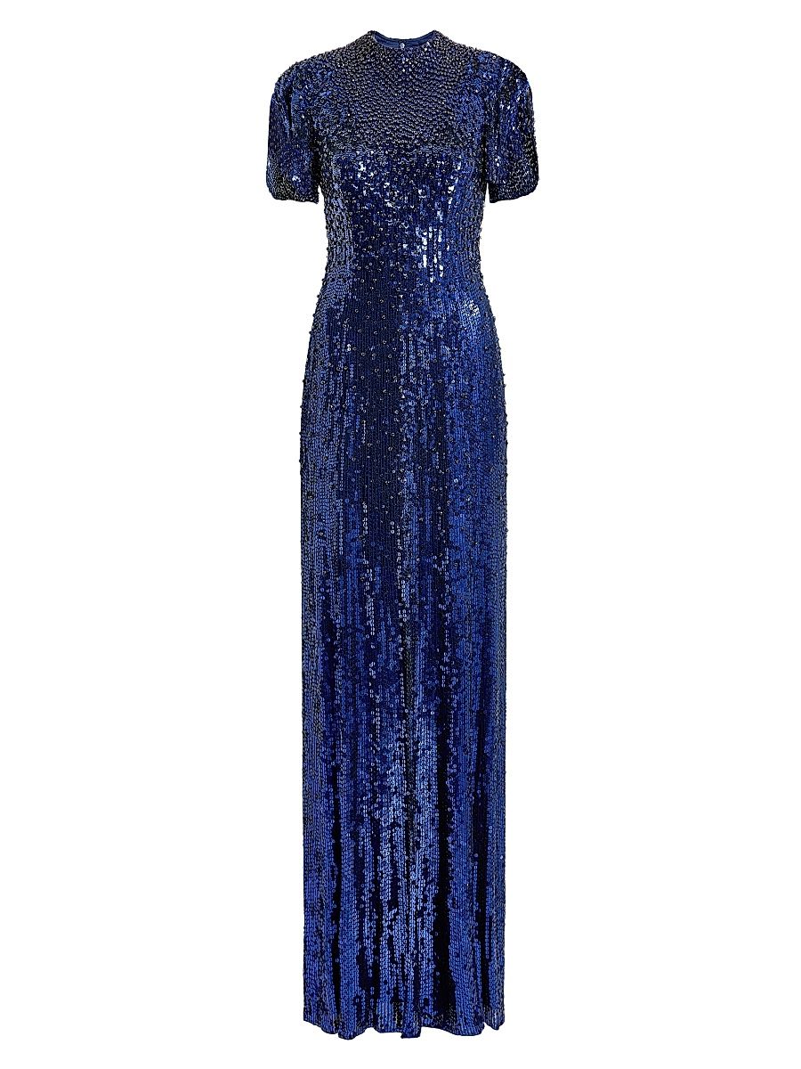 Women's Jourdain Lattice Embellished Gown - Midnight Kiss - Size 16