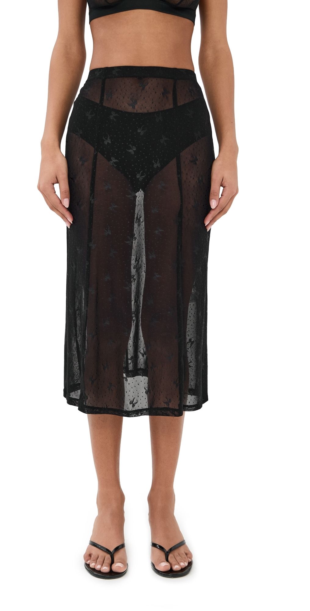 LE BOP Lace Skirt Black XL