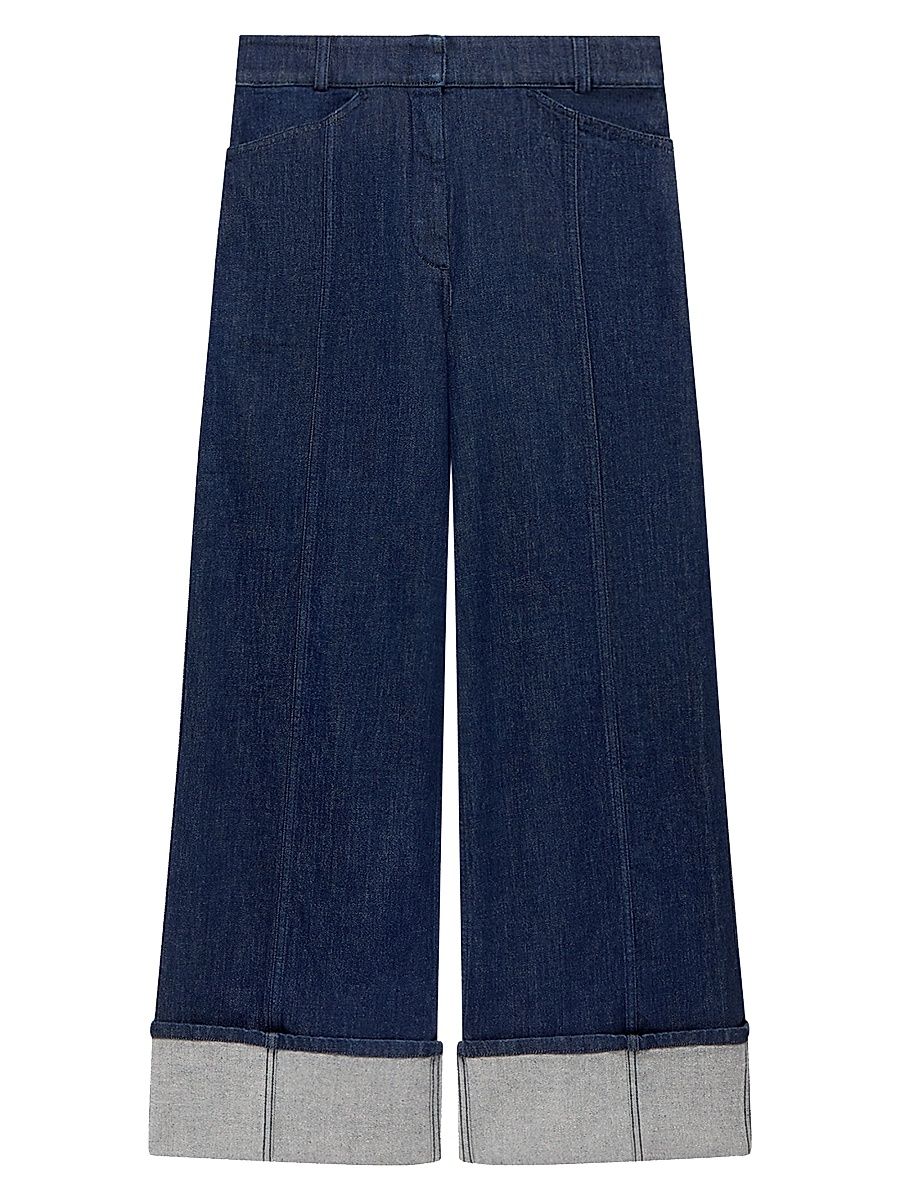 Women's Denim Cuff Pants - Rinsed - Size 12