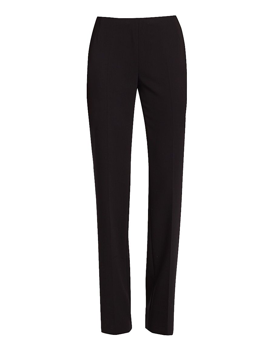 Women's Carole Double-Face Wool Pants - Black - Size 16