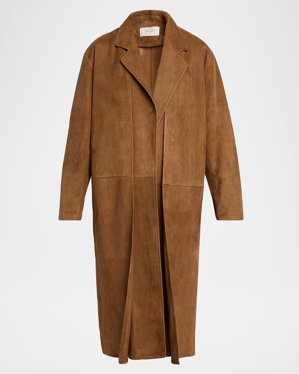 Serenis Layered Suede Open Coat