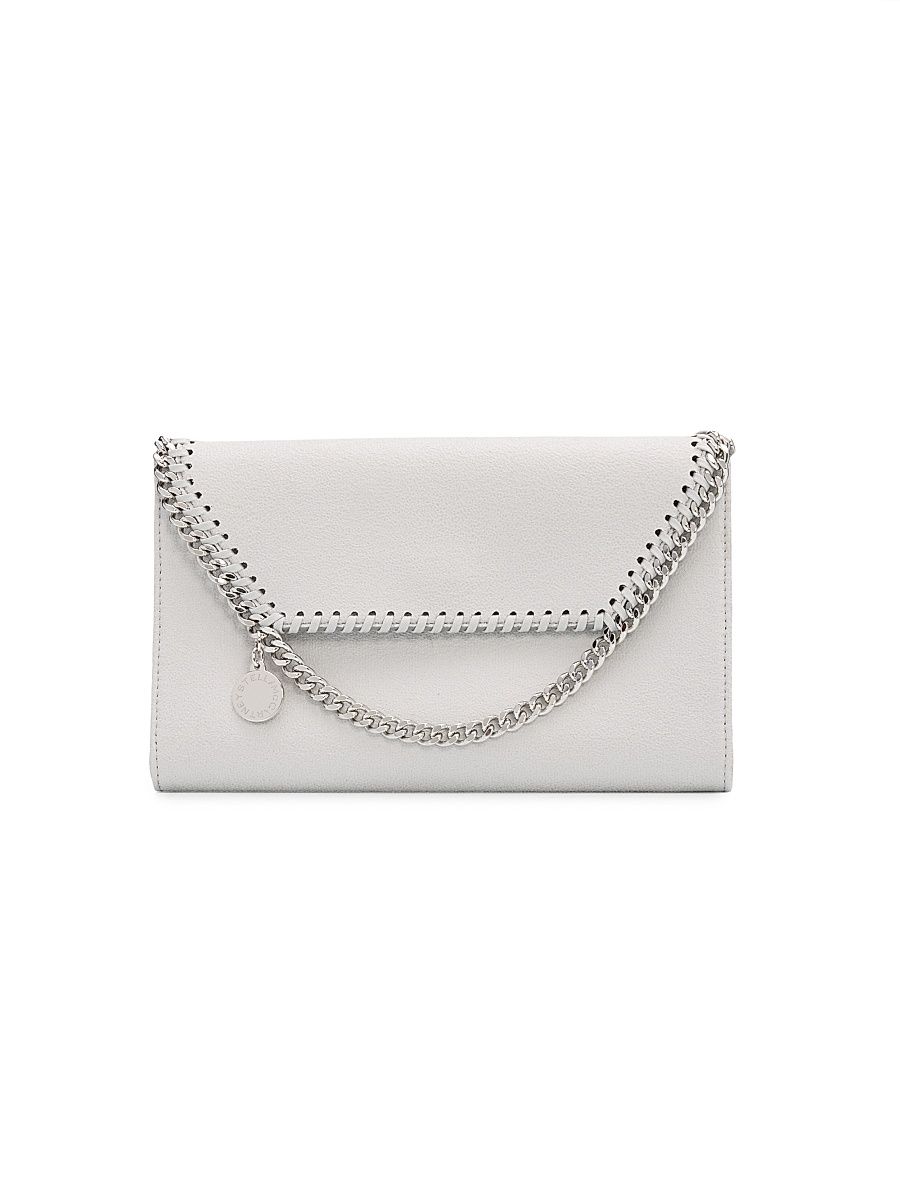 Women's Falabella Shaggy Deer Wallet Crossbody Bag - Pearl Grey