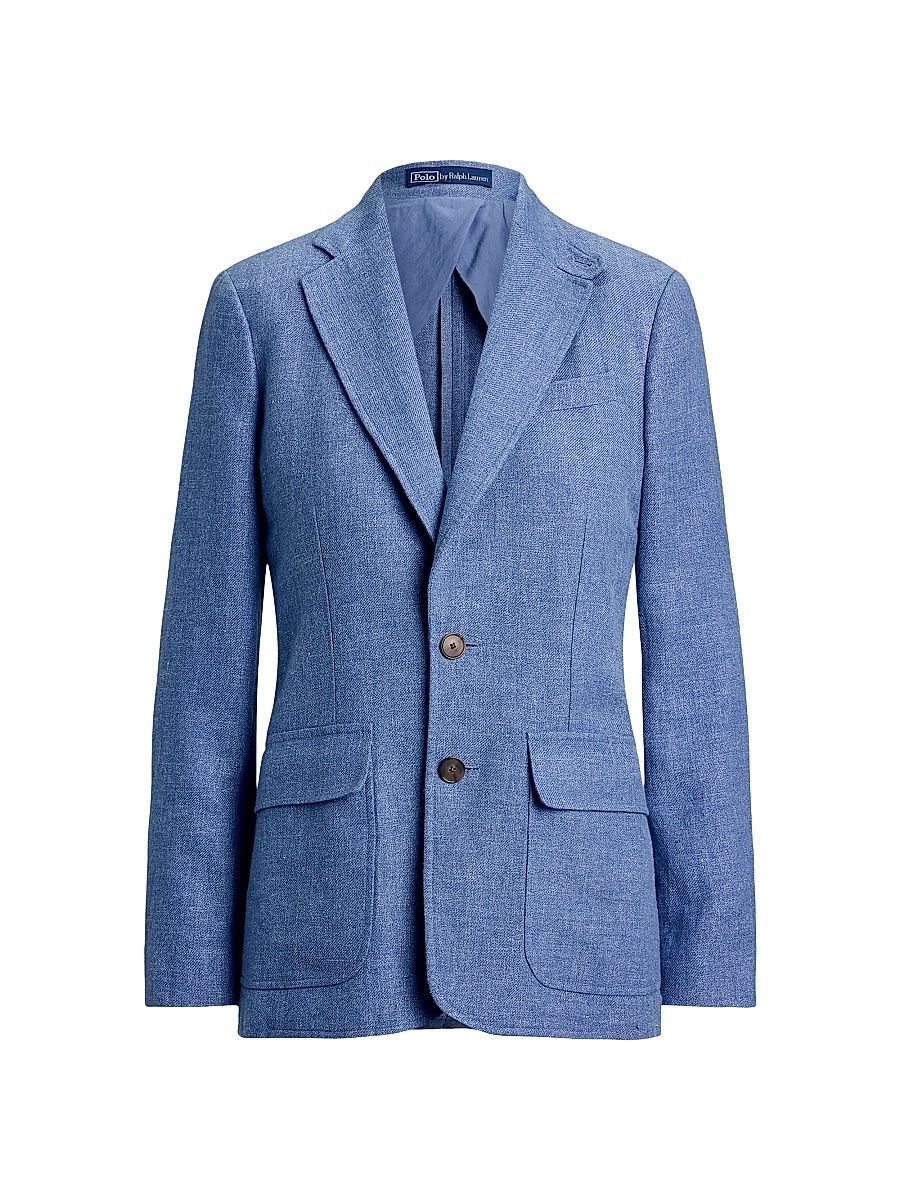 Women's Linen-Cotton Twill Sport Jacket - Blue - Size 2