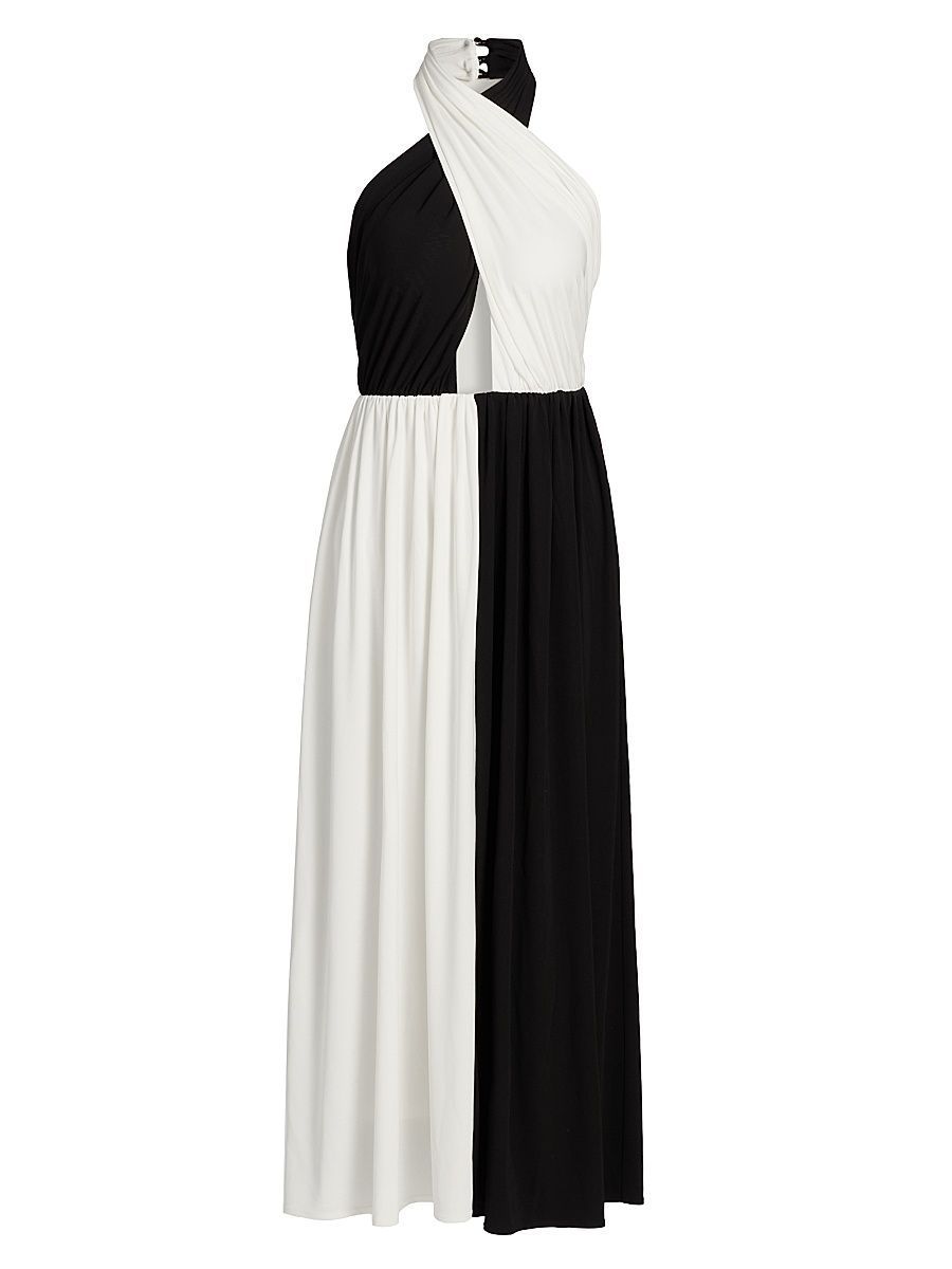 Women's Soleil Midi-Dress - Black White - Size Medium