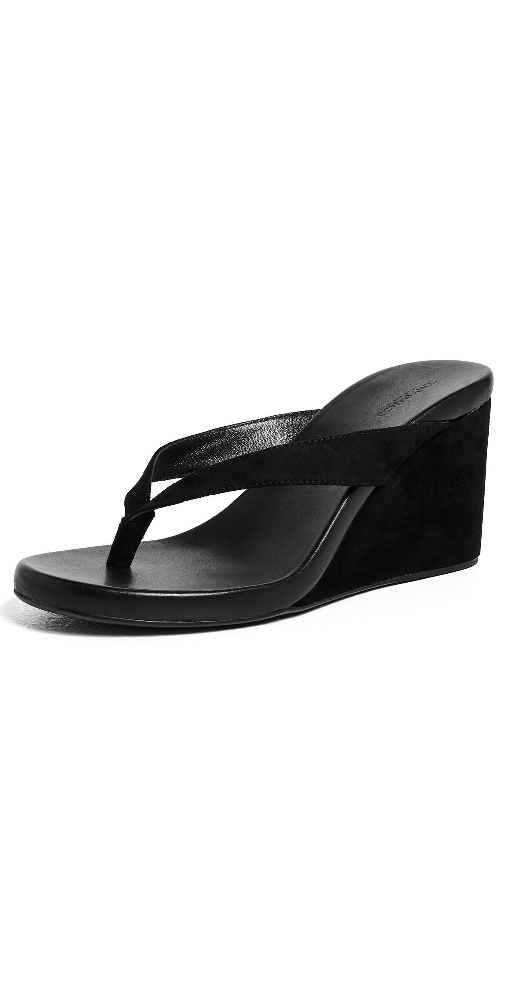Tony Bianco Avanti Wedge Sandals Black Suede 10