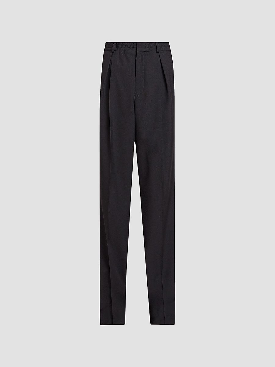 Balmain Men's Wool Pleated Regular-Fit Pants - Noir - Size 38