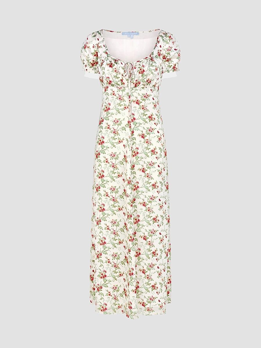 Hill House Home Women's The Maxine Dress - Primrose Bouquet Ivory - Size XL