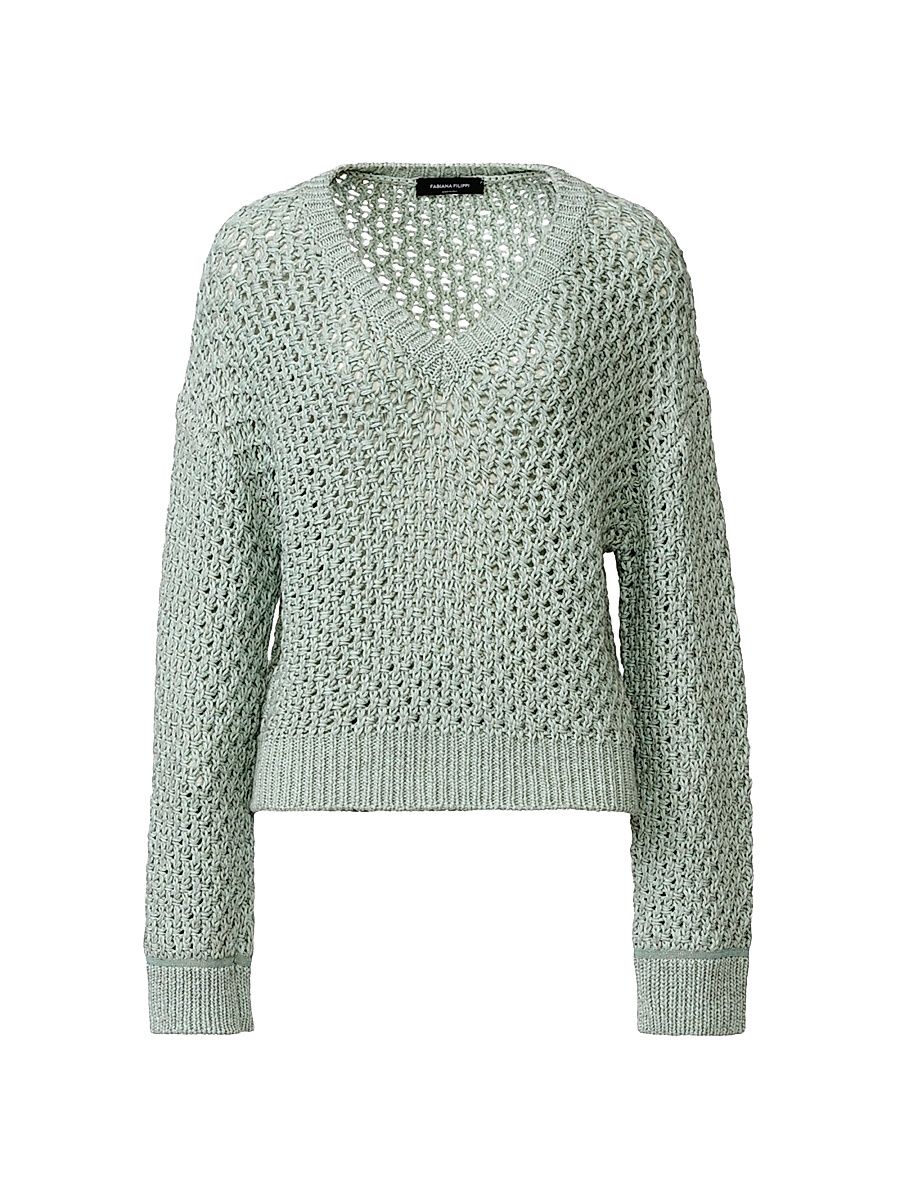 Women's Mouliné Knit Sweater - Acero - Size 8