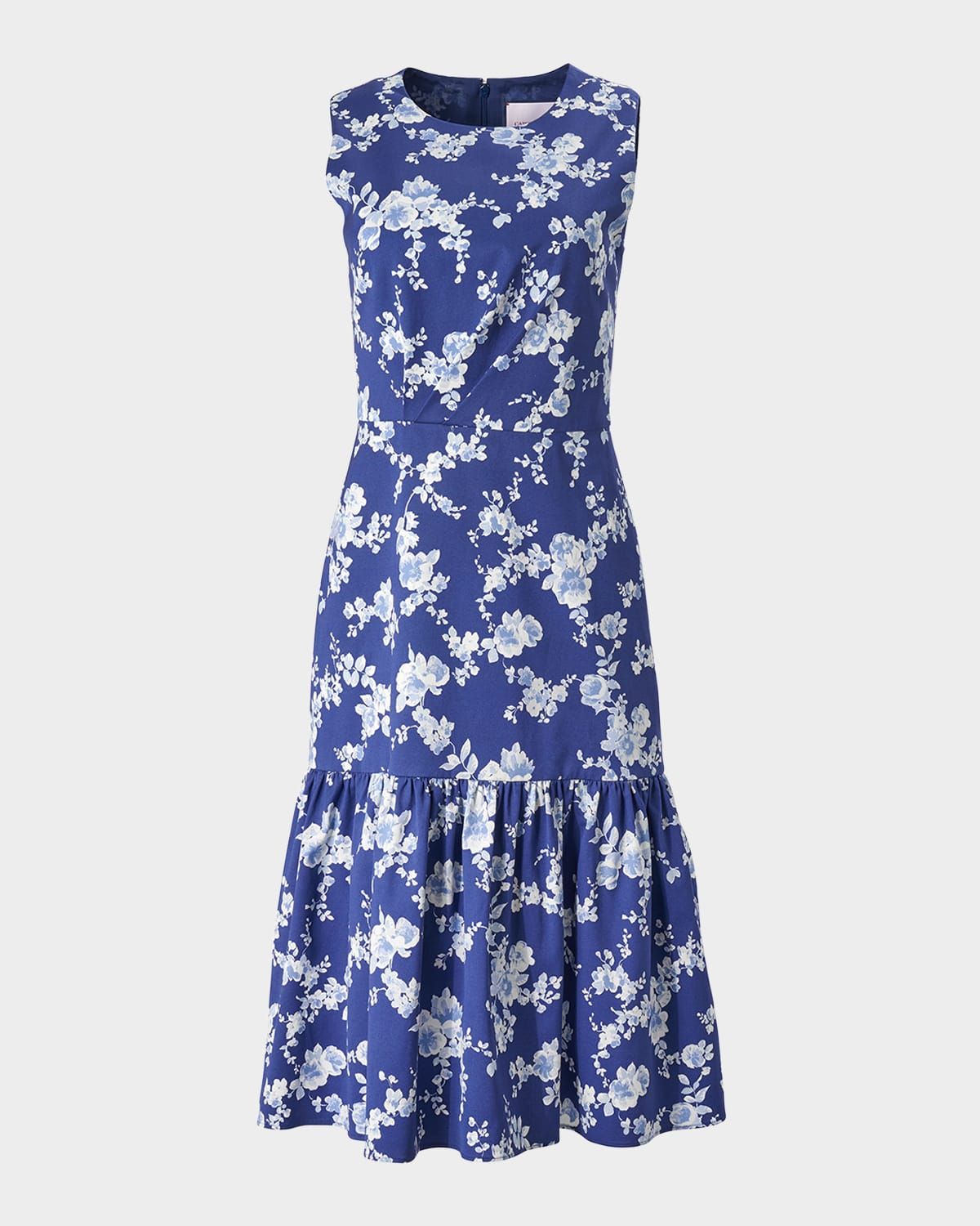 Sleeveless Floral Ruffle Dress