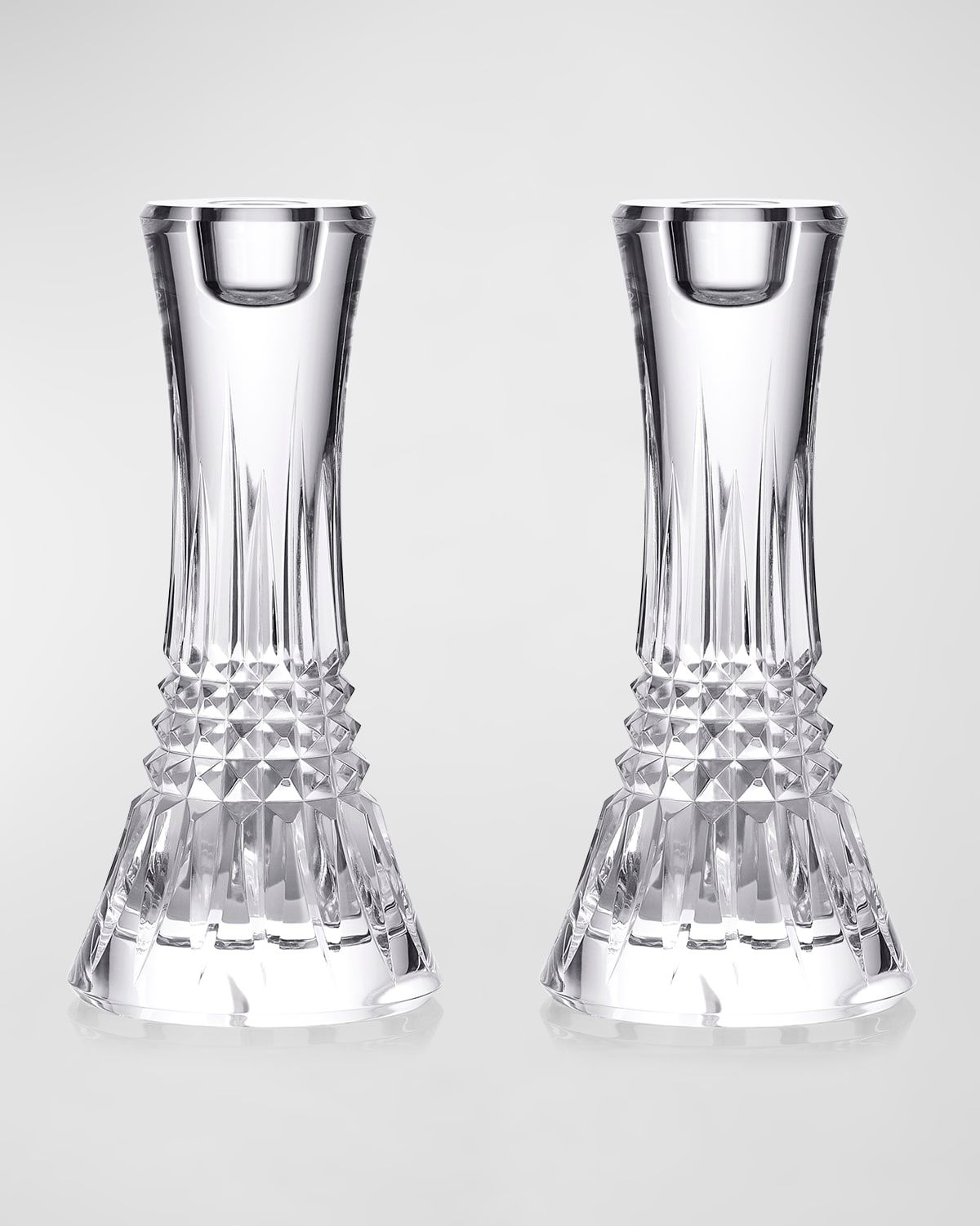 Lismore Diamond Candlesticks, Set of 2