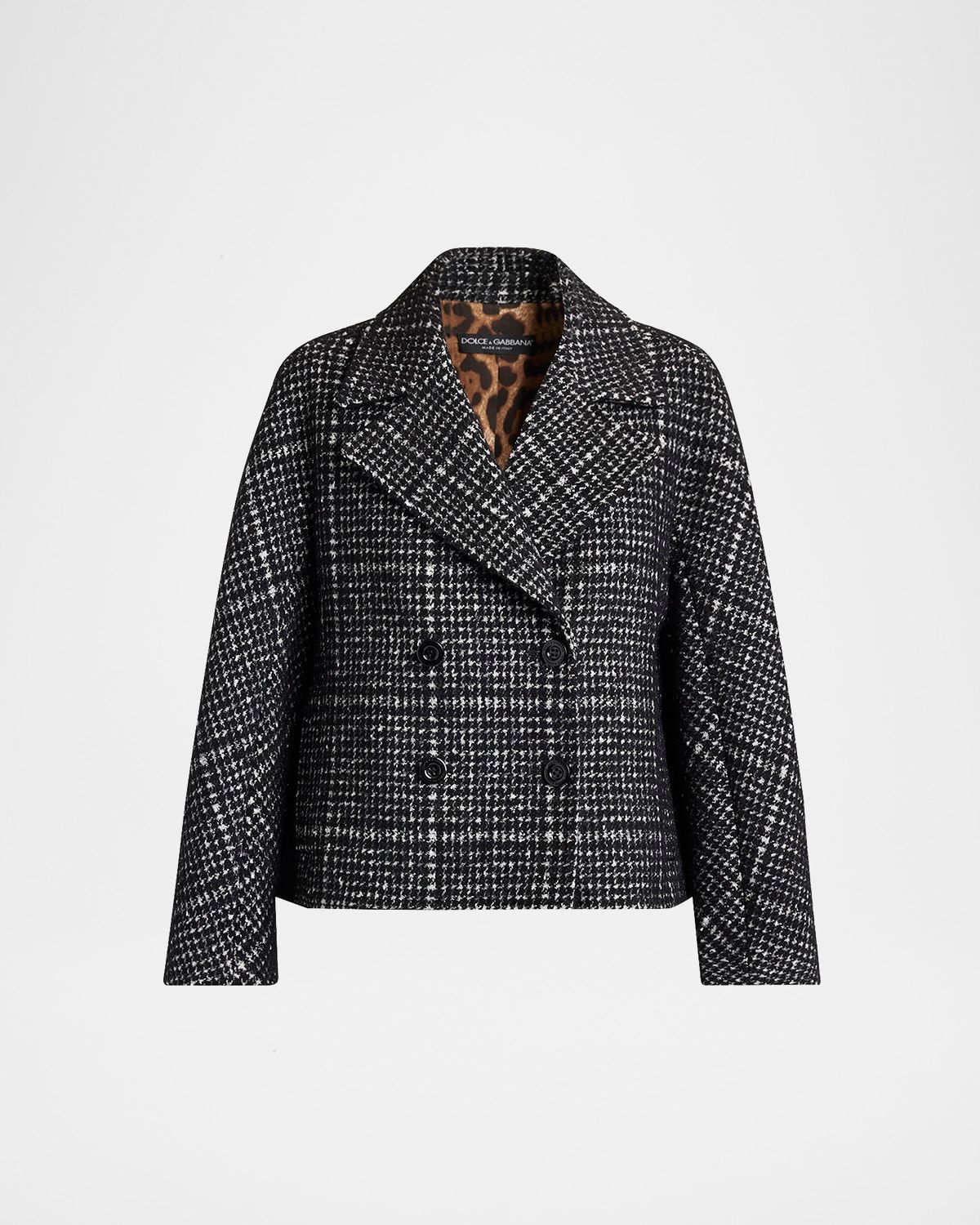 Check Pied Poule Double-Breasted Jacket